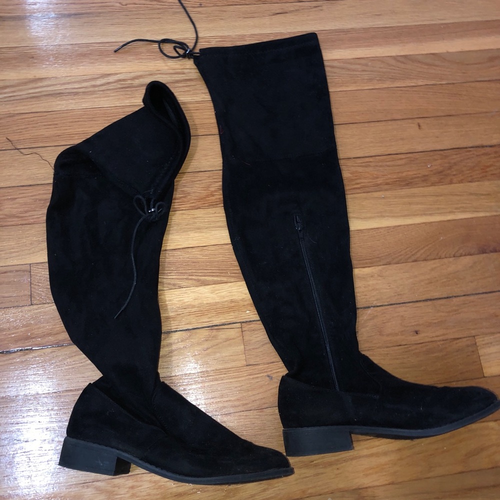 Black over the knee boots